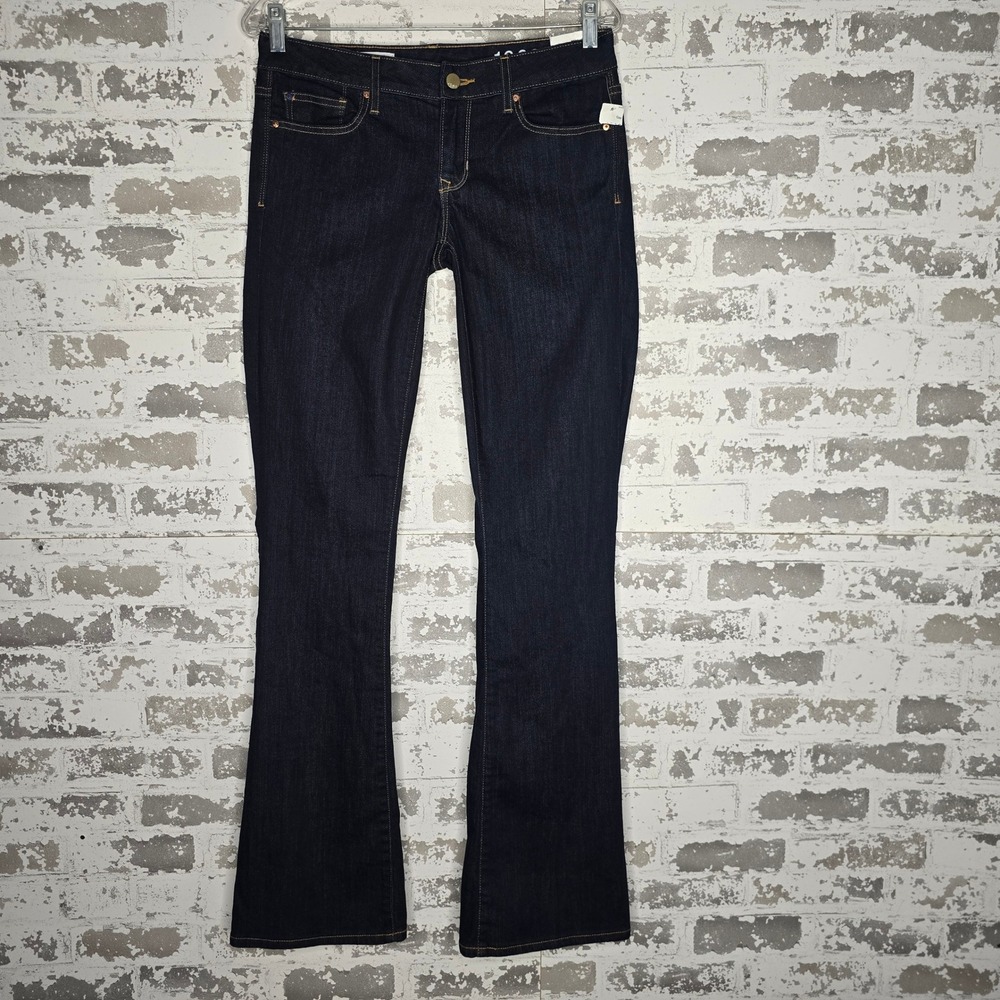 Gap 1969 Curvy Low Rise Bootcut Jeans Dark Wash Stretch 27L 364634-00-1-0403